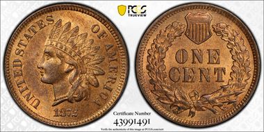 1872 1C MS65RB