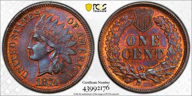 1874 1C MS66RB