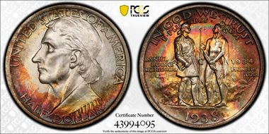 1938 50C Boone MS67+