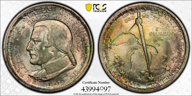 1936 50C Cleveland MS67+ 