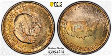 1954 50C Washington-Carver MS66+ 