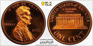 1976-S 1C PR68DCAM