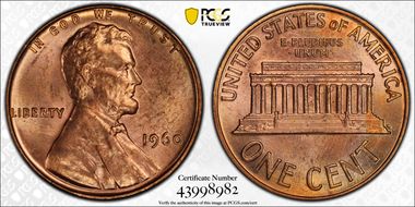 1960 1C Small Date MS64RD