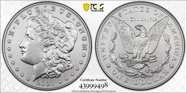 2021-D $1 Morgan Dollar 100th Anniversary MS69