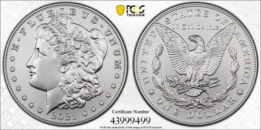 2021-D $1 Morgan Dollar 100th Anniversary MS70
