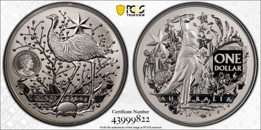 2021 $1 Australia's Coat of Arms MS70