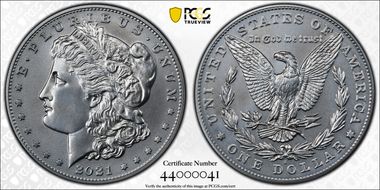 2021-S $1 Morgan Dollar 100th Anniversary First Strike MS70