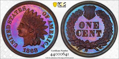 1868 1C PR66+ BN