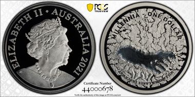 2021 $1 Mungo Footprint PR69DCAM