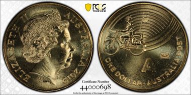 2019 $1 A- Australia Post Envelope Privy MS66