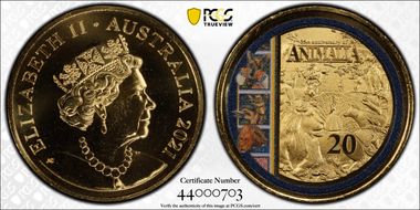 2021 20C Animalia 35th Ann. Gold Plated MS68