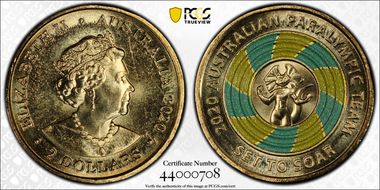 2020 $2 Paralympic Team Set to Soar - Colorized MS66