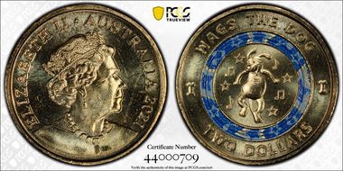 2021 $2 Wiggles - Wags the Dog 30th Ann. Colorized MS66