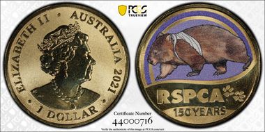 2021 $1 150 Ann. of RSPCA Wombat MS68