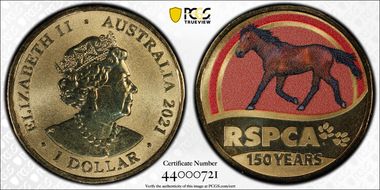 2021 $1 150 Ann. of RSPCA Horse MS67