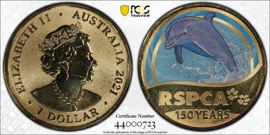 2021 $1 150 Ann. of RSPCA Dolphin MS67