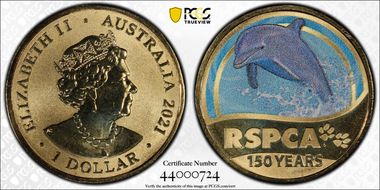 2021 $1 150 Ann. of RSPCA Dolphin MS67