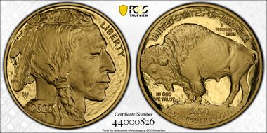 2021-W $50 American Buffalo  .9999 Fine Gold PR70DCAM