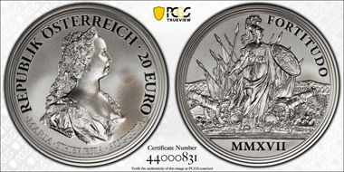 2017 € 20 Maria Theresa Courage and Determination PR70