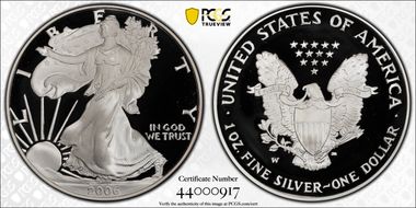 2006-W $1 Eagle-20th Anniversary PR70DCAM