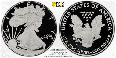 2010-W $1 Silver Eagle PR70DCAM