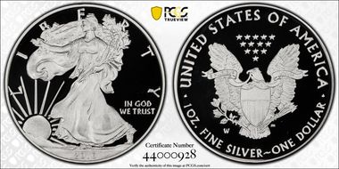 2016-W $1 Silver Eagle 30th Anniversary Lettered Edge PR69DCAM