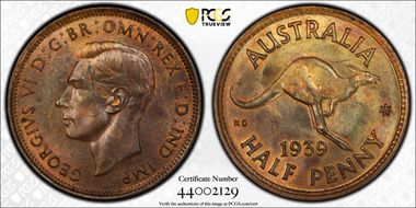 1939 1/2D Kangaroo Reverse MS64RB