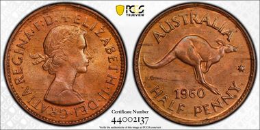 1960 Y. (p) 1/2D MS65RB