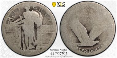 1917-S 25C Type 1 PO1