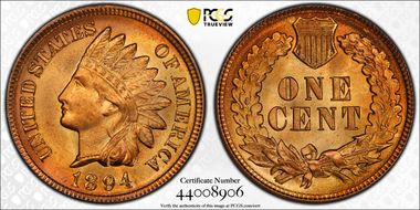 1894 1C MS66+ RD