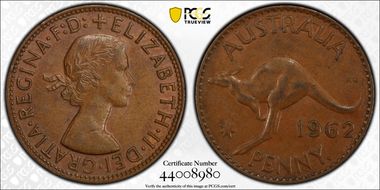 1962 Y. (p) 1D AU58BN