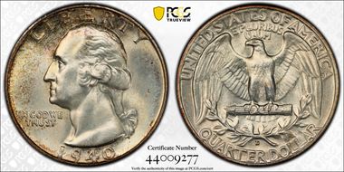 1940-D/D 25C RPM FS-501 MS64