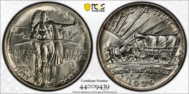 1939 50C Oregon MS66