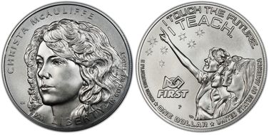 2021-P $1 Christa McAuliffe MS70