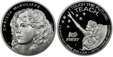 2021-P $1 Christa McAuliffe PR70DCAM