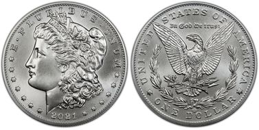 2021-CC Privy $1 Morgan Dollar 100th Anniversary MS69