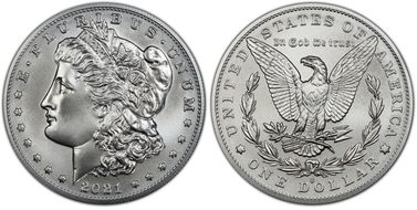 2021-O Privy $1 Morgan Dollar 100th Anniversary MS70