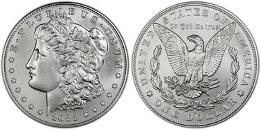 2021-D $1 Morgan Dollar 100th Anniversary MS70