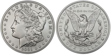 2021-S $1 Morgan Dollar 100th Anniversary MS70