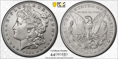 2021 $1 Morgan Dollar 100th Anniversary MS69