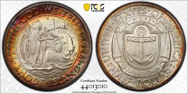 1936 50C Rhode Island MS67+