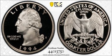 1994-S 25C PR69DCAM