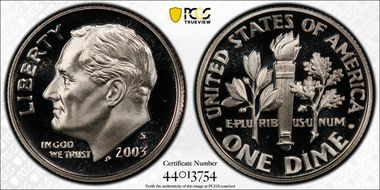 2003-S 10C PR69DCAM