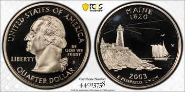 2003-S 25C Maine PR69DCAM