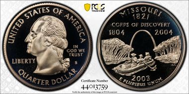 2003-S 25C Missouri PR69DCAM