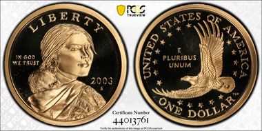 2003-S SAC$1 PR69DCAM