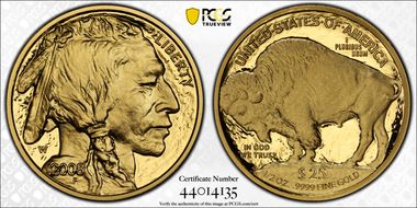 2008-W $25 American Buffalo First Strike .9999 Fine Gold PR70DCAM
