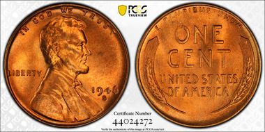1946-S 1C MS65RD