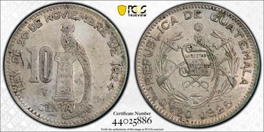 1925 10C KM-239.1 Ag AU55