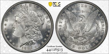 1887 $1 MS65+
